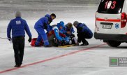 О состоянии гонщика, вылетевшего с трассы на "Медеу", рассказали организаторы соревнований