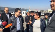 Строители ТЦ "Гранд парк" устроили в Алматы акцию протеста