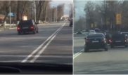 "Танцующие" на дороге авто снял очевидец в Алматы