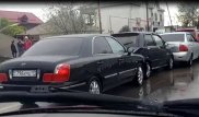 5 автомобилей собрались в "гармошку" в Шымкенте