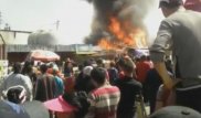 Пожар произошел на рынке "Алтын Орда" близ Алматы