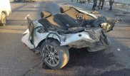 BMW разорвало пополам в ДТП в Алматы