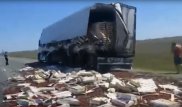Ехавшая в Россию фура с черешней попала в ДТП в Павлодарской области