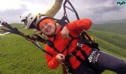 Алматинец с нарушением зрения совершил полет на параплане