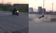 Видео смертельной аварии с участием мотоциклиста в Астане появилось в Сети