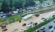 Проспект Аль-Фараби в Алматы уходит под воду