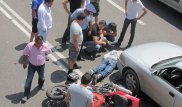 Мотоциклиста госпитализировали после ДТП в Алматы