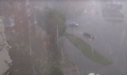 Град с дождем обрушился на Павлодар