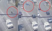 В Шымкенте водитель сбил мотоциклиста, не заметив его