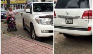 Припаркованный на тротуаре в Алматы внедорожник вызвал негодование горожан