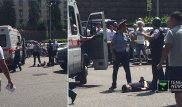Очевидцы присылают фото с места задержания стрелявшего в Алматы