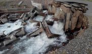 Вода размыла автодорожный мост в Алматинской области