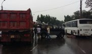 Пешеход погиб в массовом ДТП напротив ТЦ "Мерей" в Алматы