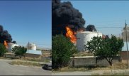 В ЮКО горят цистерны с бензином
