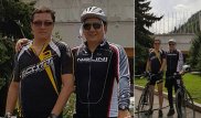 Данияр Акишев и Аслан Саринжипов доехали на велосипедах до Медеу