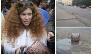 Известную журналистку облили коричневой жидкостью в центре Москвы