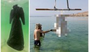 Черное платье погрузили на два месяца в Мертвое море