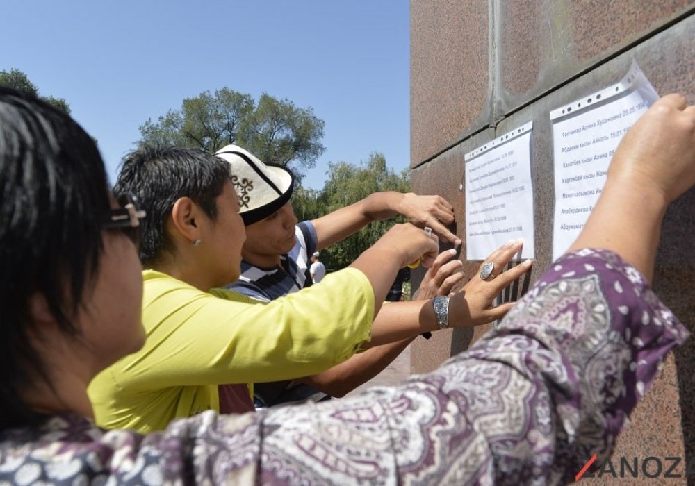 Траурная акция в Бишкеке. Фото: Zanoza.kg