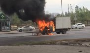 "ГАЗель" загорелась в Астане