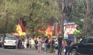 Крупное возгорание торговых площадей произошло в Алматинской области
