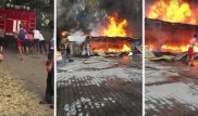 Жители поселка Отеген батыра толкали заглохшую пожарную машину до места возгорания - видео