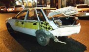 В Алматы водитель внедорожника протаранил такси и скрылся с места ДТП