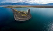 Спутник заснял странную воронку на озере Алаколь