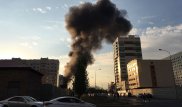 В центре Астаны горел строящийся объект