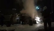 В Астане горел Porsche Cayenne