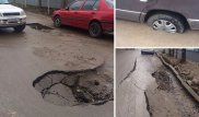 В Алматы проваливается новый асфальт
