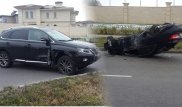 В Алматы после столкновения перевернулось авто