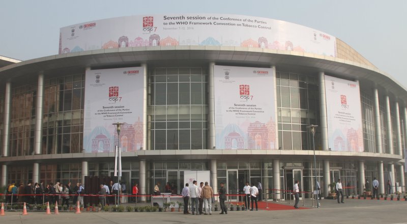 Экспоцентр Нью-Дели India Expo Centre EXPO XXI в котором проходит Седьмая сессия конференции сторон Рамочной конвенции по борьбе с табаком. Фото©Tengrinews.kz.