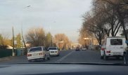 Участники кортежа ездили "змейкой" по встречной полосе в Талдыкоргане