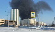 Пожар на территории строящегося ЖК произошел в Астане