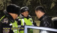 Как в центре Талгара ловили пьяных водителей