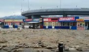 Появилось видео потопа на алматинском рынке