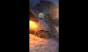 Восемь автомашин столкнулись на трассе в Павлодарской области