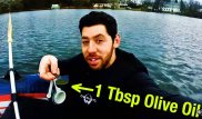 Невероятное видео: Что будет, если вылить в озеро ложку оливкового масла