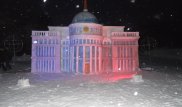 Мини-Астану из снега слепили в поселке Северо-Казахстанской области