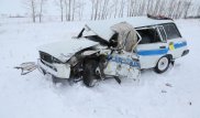 Автомобиль "Казпочты" попал в аварию на трассе в Костанайской области