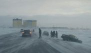 Массовое ДТП из-за метели произошло в Карагандинской области