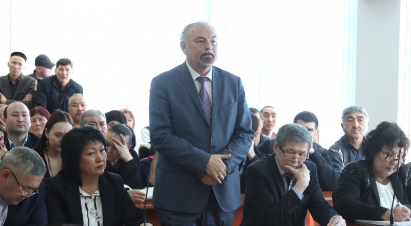 Тунгышбай Жаманкулов во время предварительных слушаний. Фото Tengrinews.kz