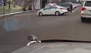 ДТП с участием полицейских попало на видео в Алматы