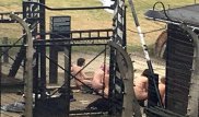 Убили овцу, разделись догола и сковали себя цепями