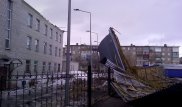 В Караганде ураганный ветер срывает крыши и сносит остановки