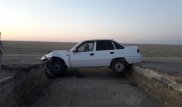 Водитель выехал на закрытый участок трассы Актау - Бейнеу и попал в ДТП