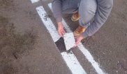 "Пьяная" разметка удивила жителей Павлодарской области