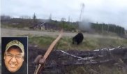 Мужчина снял на камеру, как его атакует разъяренный черный медведь
