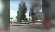 "Газель" загорелась в Астане