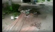Пьяный водитель протаранил двор и едва не сбил детей в Темиртау